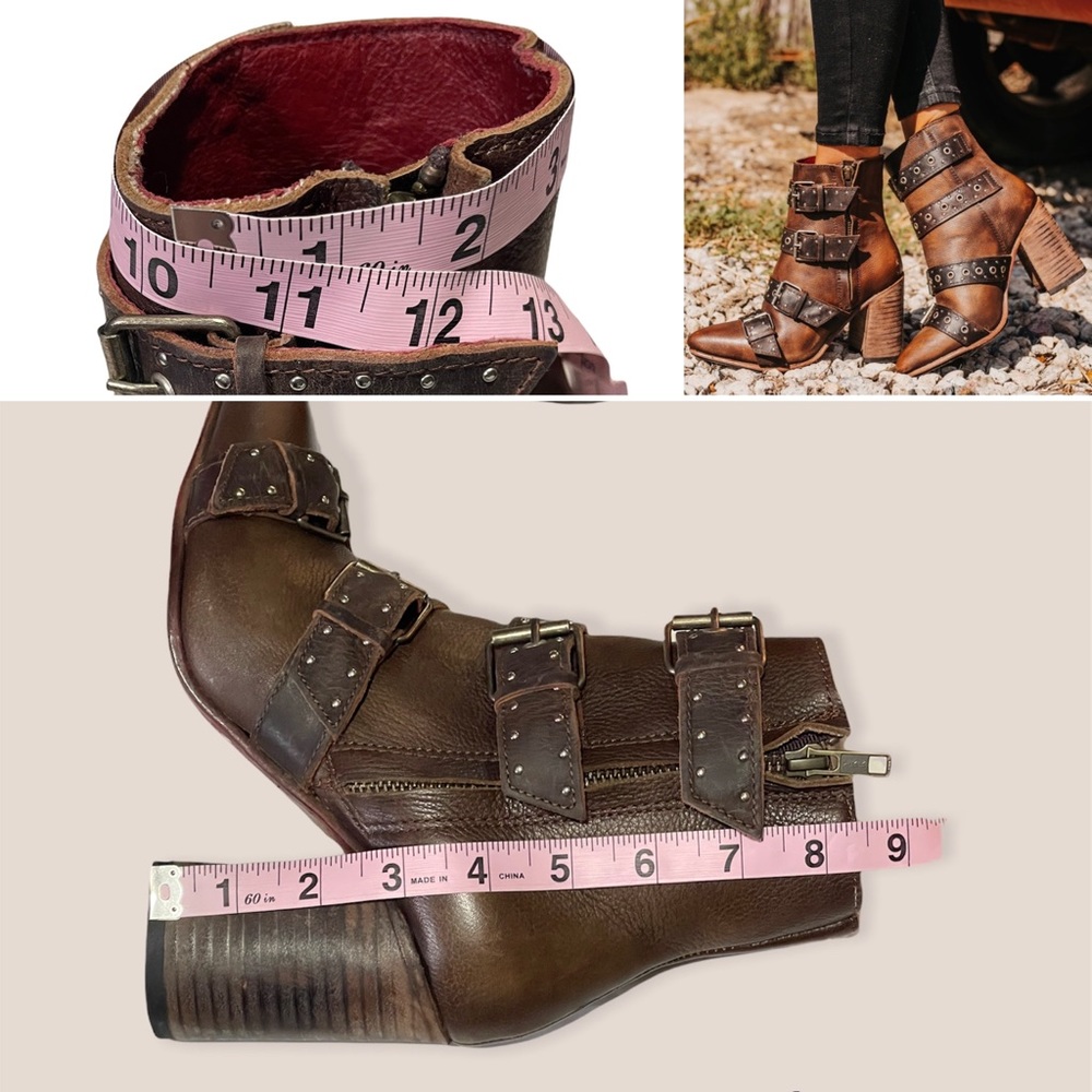 New! FREEBIRD “JOUST” Brown Leather Bootie - Picture 6 of 13
